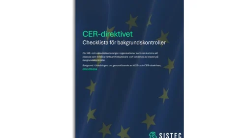 framsidan på Checklista för bakgrundskontroller